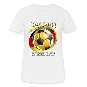 FOOTBALL GAME DAY - Women's Breathable T-Shirt - white - Front - AI Model Female 172 dark (172cm)