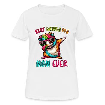 Dicton de cochon d’Inde, Cadeau de cochon d’Inde - T-shirt respirant Femme - blanc - Devant - AI Model Female 172 dark (172cm)