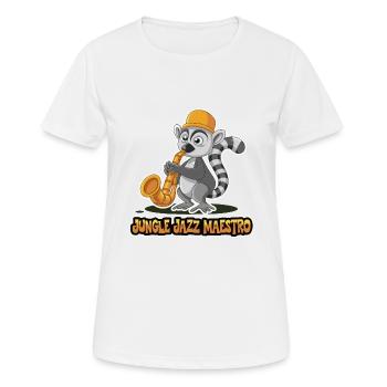 JUNGLE JAZZ MAESTRO - T-shirt respirant Femme - blanc - Devant - AI Model Female 172 dark (172cm)