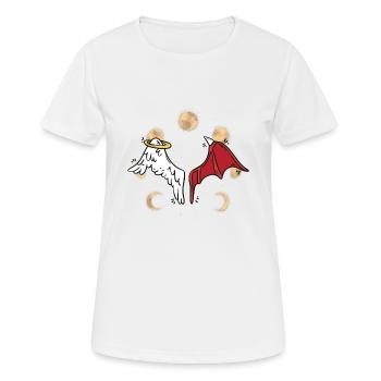 okkult spirituell Mondphase himmlisch satanisch - Frauen T-Shirt atmungsaktiv - Weiß - Vorne - AI Model Female 172 dark (172cm)