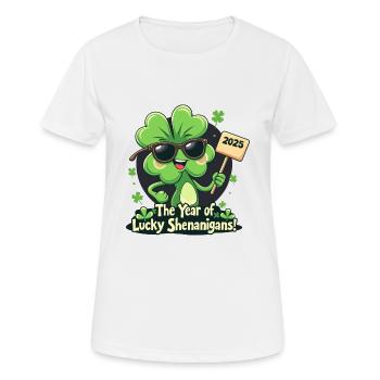 THE YEAR OF LUCKY - Women's Breathable T-Shirt - white - Front - AI Model Female 172 dark (172cm)