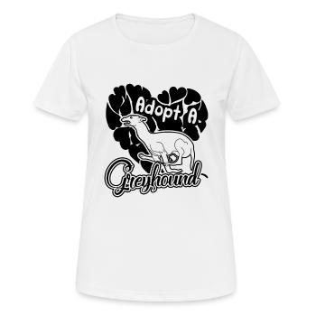 Adopt a Greyhound - Women's Breathable T-Shirt - white - Front - AI Model Female 172 dark (172cm)