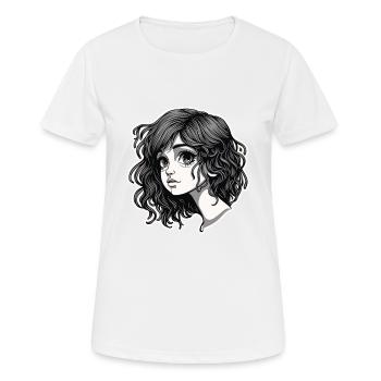 SPAGHETTI-MÄDCHEN - Frauen T-Shirt atmungsaktiv - Weiß - Vorne - AI Model Female 172 dark (172cm)