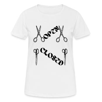 cadeau femme, homme, t-shirt humoristique, humour - T-shirt respirant Femme - blanc - Devant - AI Model Female 172 dark (172cm)
