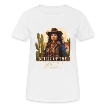 L’ DE L’OUEST - T-shirt respirant Femme - blanc - Devant - AI Model Female 172 dark (172cm)
