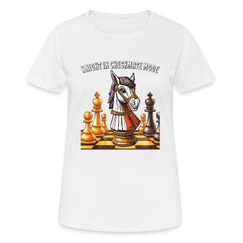 CHEVALIER D’ÉCHECS EN MODE ÉCHEC ET MAT - T-shirt respirant Femme - blanc - Devant - AI Model Female 172 dark (172cm)