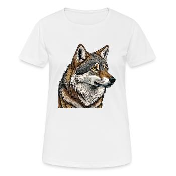 LOUP - T-shirt respirant Femme - blanc - Devant - AI Model Female 172 dark (172cm)