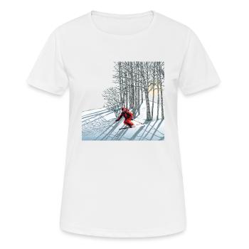 Nachtskifahren Ski nocturne - T-shirt respirant Femme - blanc - Devant - AI Model Female 172 dark (172cm)