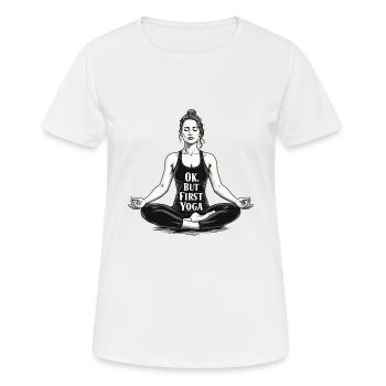 SPÜREN SIE IHR SELf - Frauen T-Shirt atmungsaktiv - Weiß - Vorne - AI Model Female 172 dark (172cm)