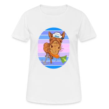 marin marin Moin Ahoy - T-shirt respirant Femme - blanc - Devant - AI Model Female 172 dark (172cm)