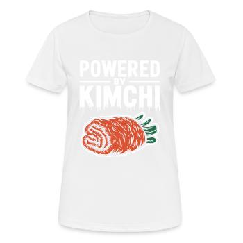 L’indulgence coréenne et l’amour du kimchi - T-shirt respirant Femme - blanc - Devant - AI Model Female 172 dark (172cm)