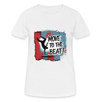 BREAK-TÄNZERIN - Frauen T-Shirt atmungsaktiv - Weiß - Vorne - AI Model Female 172 dark (172cm)