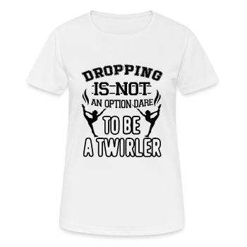 Baton Twirling Dare To Be a Twirler - Women's Breathable T-Shirt - white - Front - AI Model Female 172 dark (172cm)