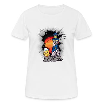 Seefahrt Matrosen Küken Leuchtturm maritim - Frauen T-Shirt atmungsaktiv - Weiß - Vorne - AI Model Female 172 dark (172cm)