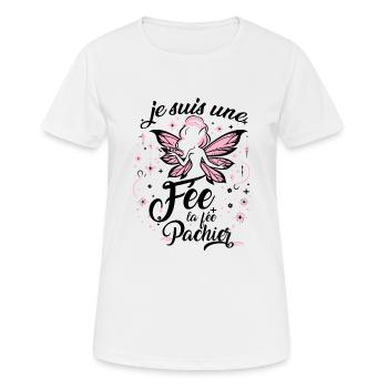 Je Suis Une Fée La Fée Pachier - T-shirt respirant Femme - blanc - Devant - AI Model Female 172 dark (172cm)