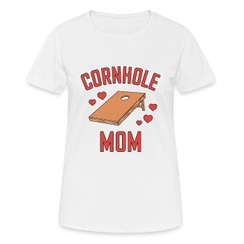 Cornhole Spruch Mama Lustiges Cornhole Geschenk - Frauen T-Shirt atmungsaktiv - Weiß - Vorne - AI Model Female 172 dark (172cm)