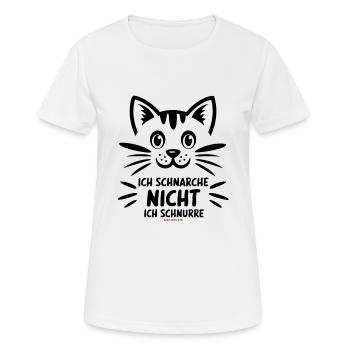 Ich schnarche nicht Ich schnurre - Frauen T-Shirt atmungsaktiv - Weiß - Vorne - AI Model Female 172 dark (172cm)