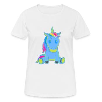 Einhorn Einhörner Baby Kleinkind Kleinkinder Fabel - Frauen T-Shirt atmungsaktiv - Weiß - Vorne - AI Model Female 172 dark (172cm)