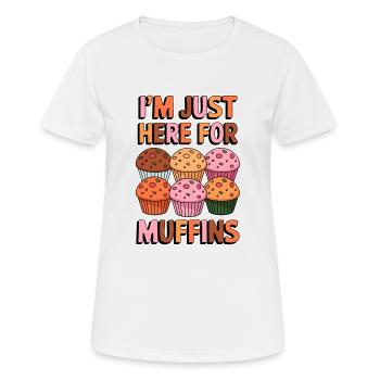 Muffin Saying Muffins Funny Muffins Gift - Women's Breathable T-Shirt - white - Front - AI Model Female 172 dark (172cm)