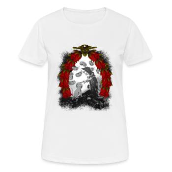 Conte de fées Conte de fées Personnage Fantôme Halloween Chats Chat - T-shirt respirant Femme - blanc - Devant - AI Model Female 172 dark (172cm)