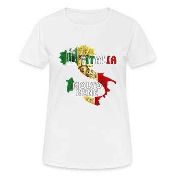 ITALIE ITALIA MOLTO BENE - T-shirt respirant Femme - blanc - Devant - AI Model Female 172 dark (172cm)