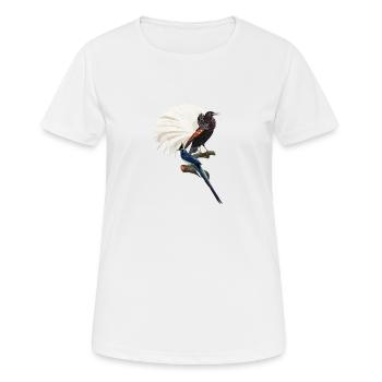 Exotische Vögel Illustration Oiseaux exotiques - T-shirt respirant Femme - blanc - Devant - AI Model Female 172 dark (172cm)
