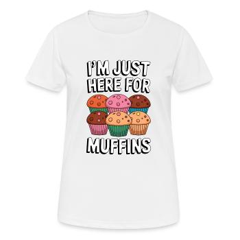 Muffin Saying Muffins Funny Muffins Gift - Women's Breathable T-Shirt - white - Front - AI Model Female 172 dark (172cm)
