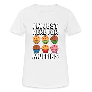 Muffin Saying Muffins Funny Muffins Gift - Women's Breathable T-Shirt - white - Front - AI Model Female 172 dark (172cm)