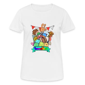 Troupe mignonne - T-shirt respirant Femme - blanc - Devant - AI Model Female 172 dark (172cm)