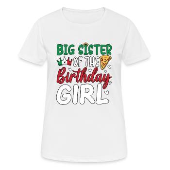 Grande Sœur De La Fille D’anniversaire - T-shirt respirant Femme - blanc - Devant - AI Model Female 172 dark (172cm)