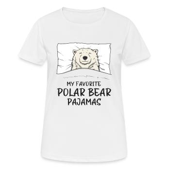Schlafanzug Eisbär Polarbär Schlafshirt - Frauen T-Shirt atmungsaktiv - Weiß - Vorne - AI Model Female 172 dark (172cm)