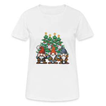 Tannenbaum Zwerge Zwerg Wichtel Märchen Xmas - Frauen T-Shirt atmungsaktiv - Weiß - Vorne - AI Model Female 172 dark (172cm)