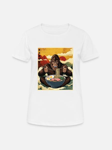 Bigfoot Ramen - Frauen T-Shirt atmungsaktiv - Weiß