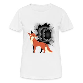 Conte de fées renard renards renarde renarde personnage de conte de fées enfants - T-shirt respirant Femme - blanc - Devant - AI Model Female 172 dark (172cm)