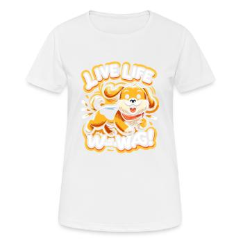 Das Leben mit einem Schwanz leben - Frauen T-Shirt atmungsaktiv - Weiß - Vorne - AI Model Female 172 dark (172cm)