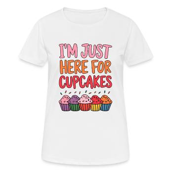Cupcake Dire Cupcakes Drôle Cupcake Cadeau - T-shirt respirant Femme - blanc - Devant - AI Model Female 172 dark (172cm)