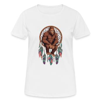 Traumfänger Bigfoot - Frauen T-Shirt atmungsaktiv - Weiß - Vorne - AI Model Female 172 dark (172cm)