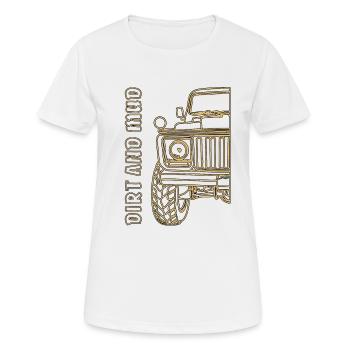 DIRT AND MUD OFF-ROAD VEHICLE - Women's Breathable T-Shirt - white - Front - AI Model Female 172 dark (172cm)