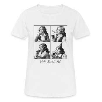 FULL LIFE - Women's Breathable T-Shirt - white - Front - AI Model Female 172 dark (172cm)