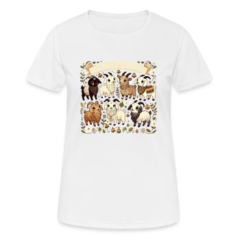 Goat Celebrate Diversity - Frauen T-Shirt atmungsaktiv - Weiß - Vorne - AI Model Female 172 dark (172cm)