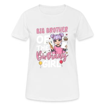 Big Sister Of The Birthday Girl - Frauen T-Shirt atmungsaktiv - Weiß - Vorne - AI Model Female 172 dark (172cm)