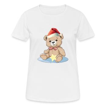 Teddy Teddybär Teddybären Stofftier Kind Kinder - Frauen T-Shirt atmungsaktiv - Weiß - Vorne - AI Model Female 172 dark (172cm)