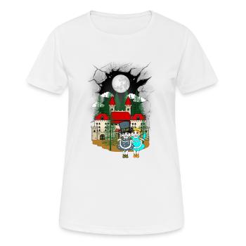 Kinder Kind Märchen Märchenfigur Katze Katzen - Frauen T-Shirt atmungsaktiv - Weiß - Vorne - AI Model Female 172 dark (172cm)