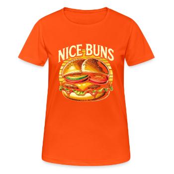 Schöne Brötchen - Frauen T-Shirt atmungsaktiv - Neonorange - Vorne - AI Model Female 172 dark (172cm)