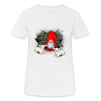 Winter Märchen Zwerg Zwerge Märchenfigur Xmas - Frauen T-Shirt atmungsaktiv - Weiß - Vorne - AI Model Female 172 dark (172cm)