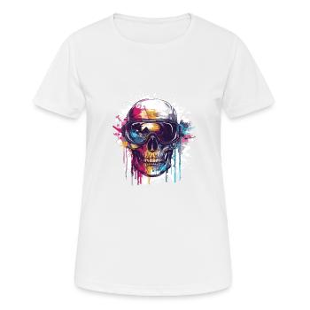 Ski Skull Lunettes de ski Skull - T-shirt respirant Femme - blanc - Devant - AI Model Female 172 dark (172cm)