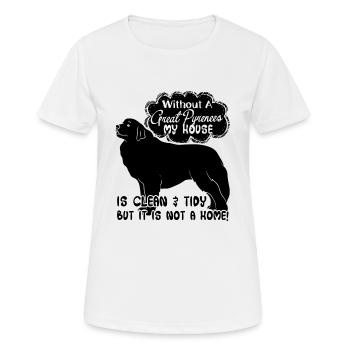 Without A Great Pyrenees - Women's Breathable T-Shirt - white - Front - AI Model Female 172 dark (172cm)