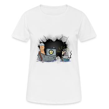 Bateau d’aventure Médiéval Peste Rat Peste Voyage - T-shirt respirant Femme - blanc - Devant - AI Model Female 172 dark (172cm)