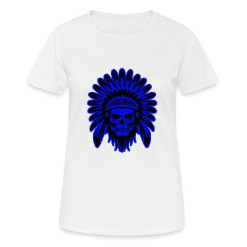 Apache Skull Indian - Women's Breathable T-Shirt - white - Front - AI Model Female 172 dark (172cm)