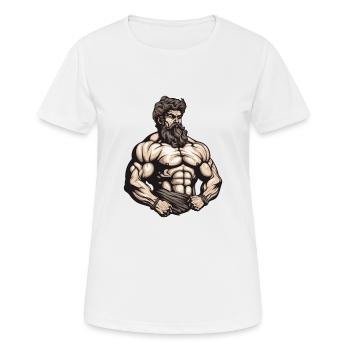 Bodybuilder Fitness Muscles - Women's Breathable T-Shirt - white - Front - AI Model Female 172 dark (172cm)